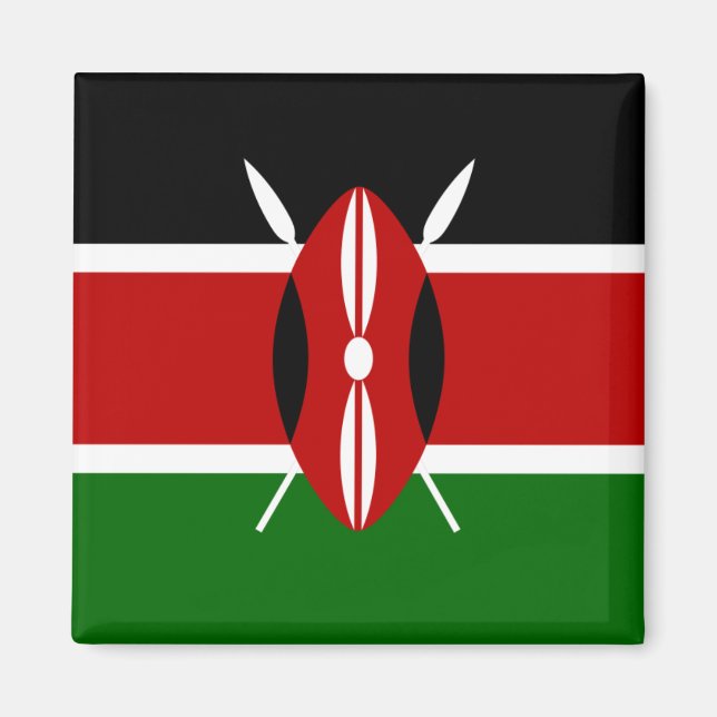 Flag of Kenya Africa Magnet (Front)