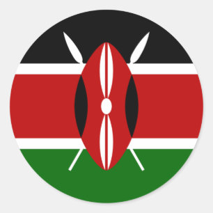 Flag of Kenya Classic Round Sticker