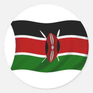 Flag of Kenya Classic Round Sticker