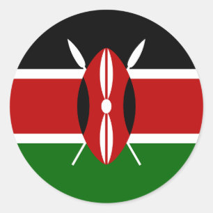 Flag of Kenya Classic Round Sticker