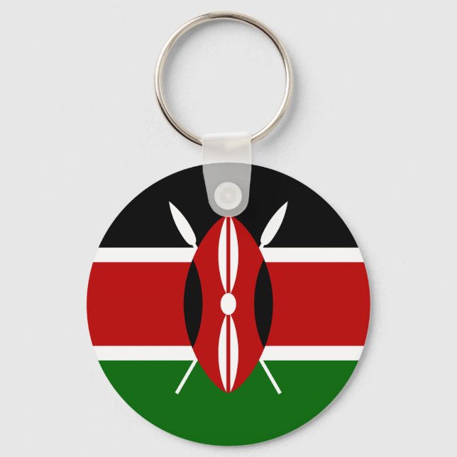 Flag of Kenya Key Ring (Front)