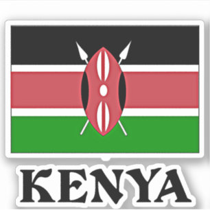 Flag of Kenya, labelled