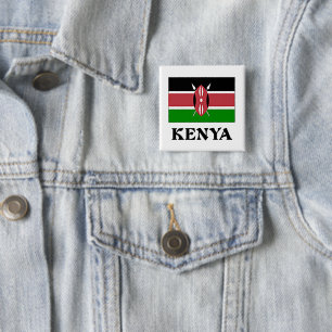 Flag of Kenya, labelled 15 Cm Square Badge