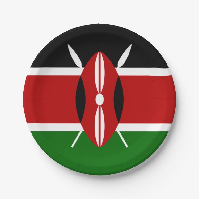 Flag of Kenya Paper Plates (Front)