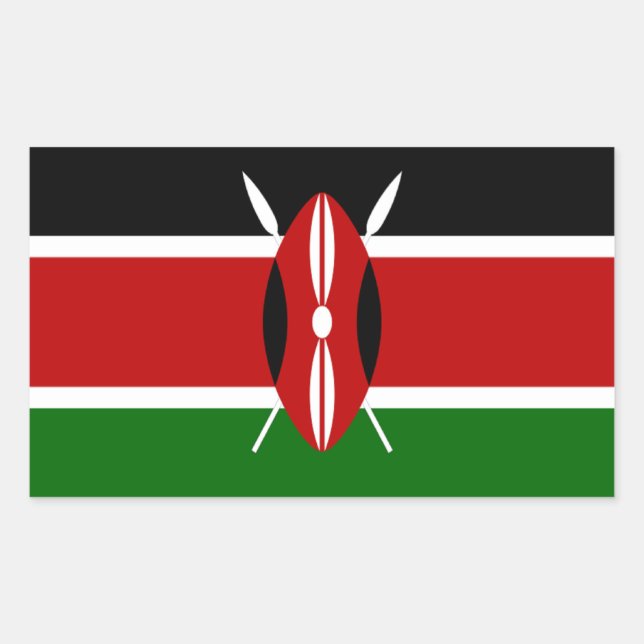Flag of Kenya Rectangular Sticker (Front)