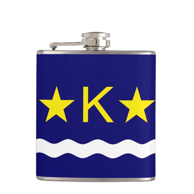 Flag of Kinshasa, Congo Hip Flask (Front)
