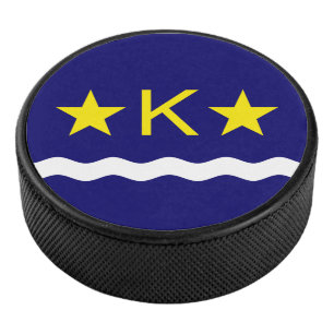 Flag of Kinshasa, Congo Hockey Puck