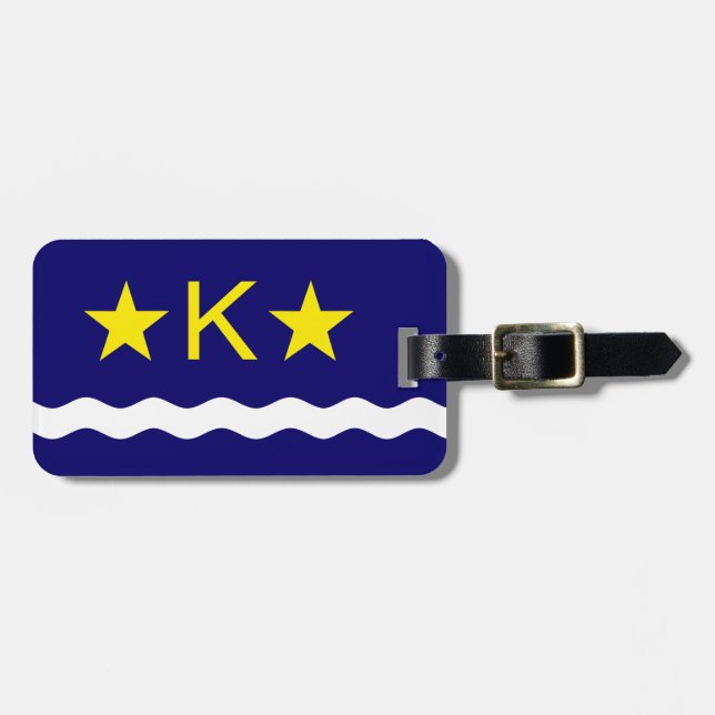 Flag of Kinshasa, Congo Luggage Tag (Front Horizontal)
