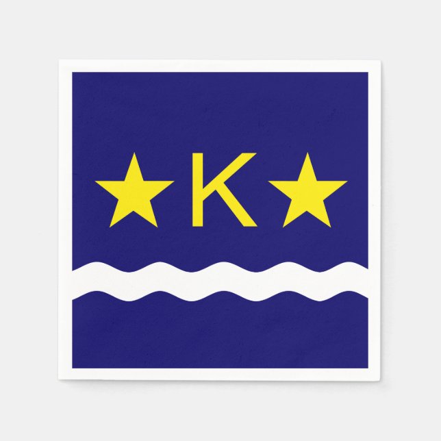 Flag of Kinshasa, Congo Paper Napkins (Front)