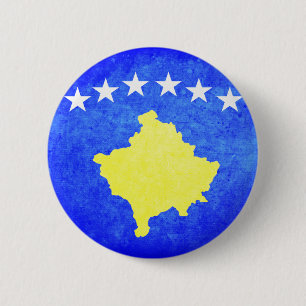 Flag of Kosovo 6 Cm Round Badge