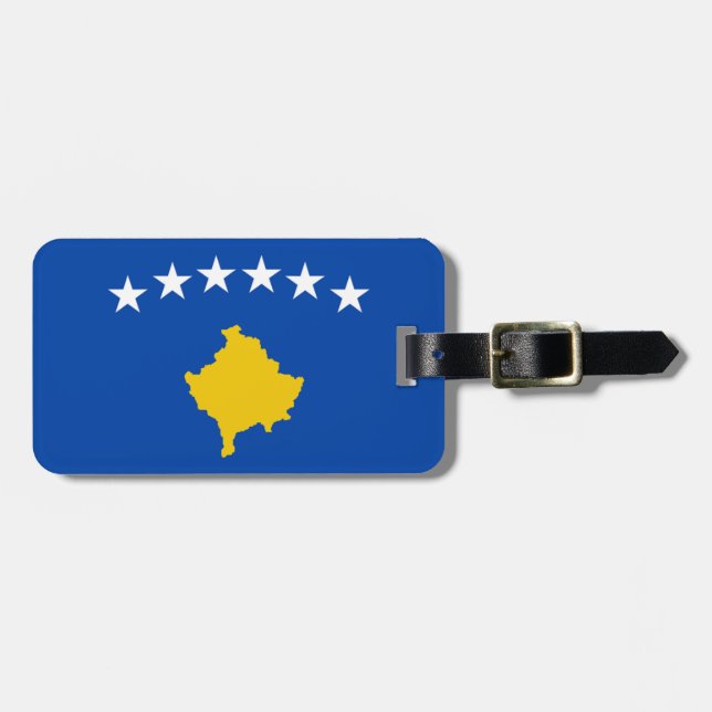 Flag of Kosovo Easy ID Personal Luggage Tag (Front Horizontal)