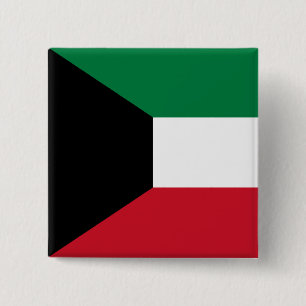 Flag of Kuwait 15 Cm Square Badge