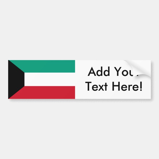 Flag of Kuwait Bumper Sticker (Front)