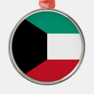 Flag of Kuwait Metal Tree Decoration