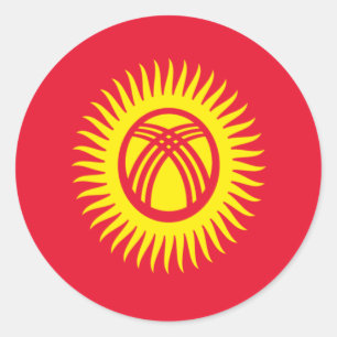 Flag of Kyrgyzstan Classic Round Sticker