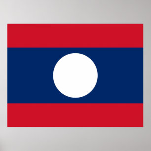 Flag of Laos Poster