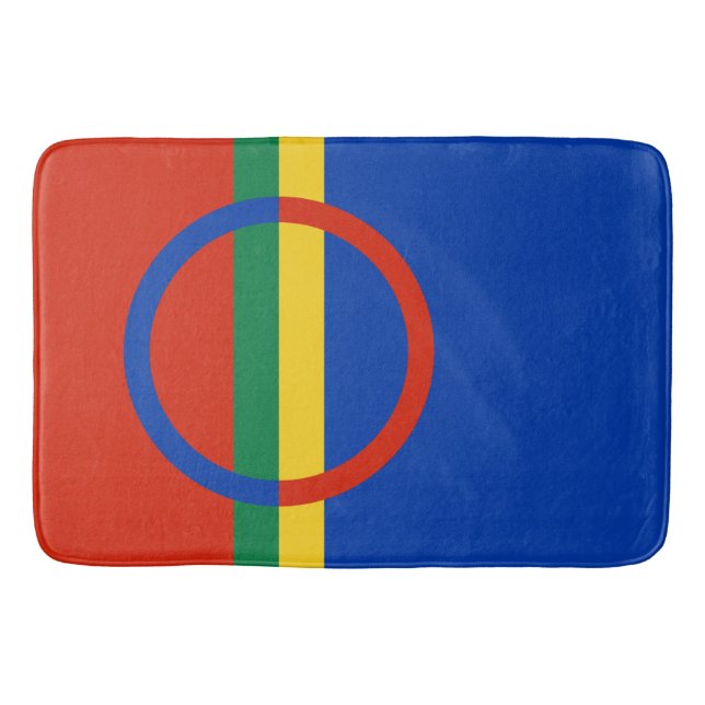 Flag of Lapland (Christmas) (Sami) (Laplander) Bath Mat (Front)
