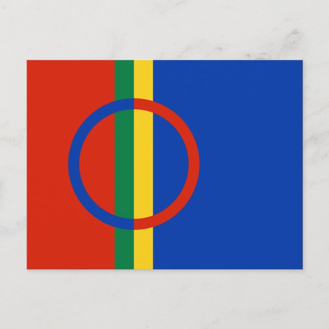 Flag of Lapland (Christmas) (Sami) (Laplander) Postcard (Front)