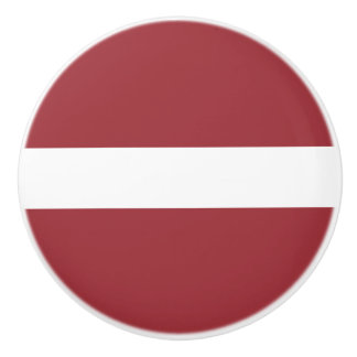 Flag of Latvia Ceramic Knob
