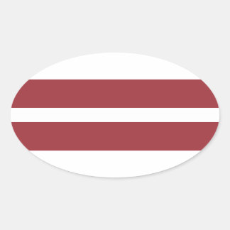 Flag of Latvia Oval Sticker