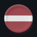 Flag of Latvia Paper Plates<br><div class="desc">Flag of Latvia Paper Plates</div>