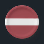 Flag of Latvia Paper Plates<br><div class="desc">Flag of Latvia Paper Plates</div>