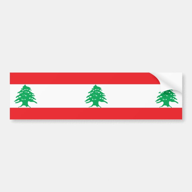 Flag of Lebanon Bumper Sticker (Front)