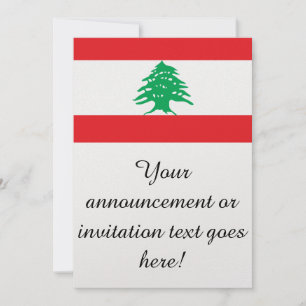 Flag of Lebanon Invitation
