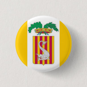 Flag of Lecce, Apulia (Italy) 3 Cm Round Badge