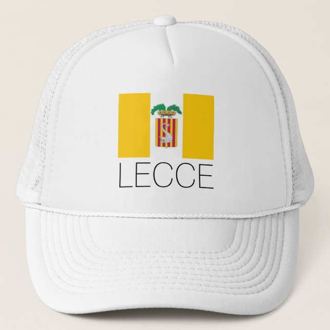 Flag of Lecce, Apulia (Italy) Trucker Hat (Front)