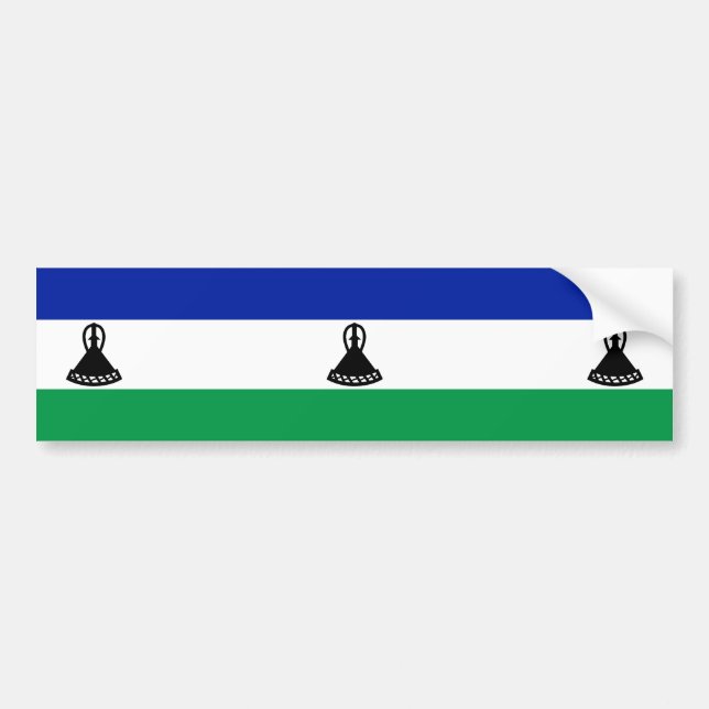 Flag of Lesotho Bumper Sticker (Front)