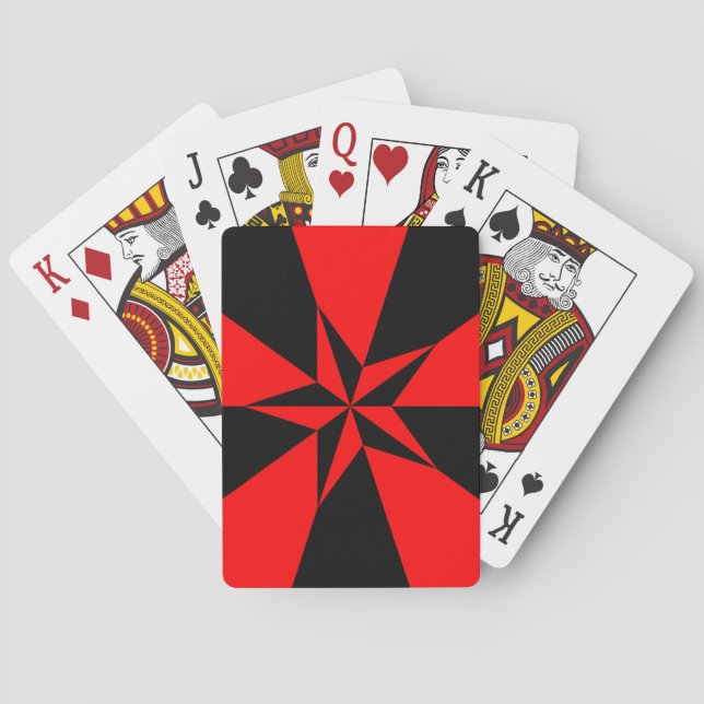 Flag of Libertarian Socialism Playing Cards (Back)