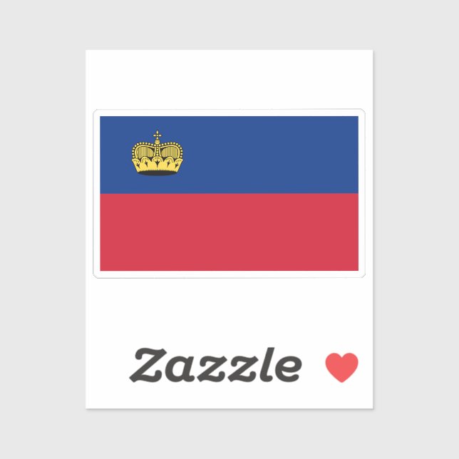 Flag of Liechtenstein custom-cut  (Sheet)