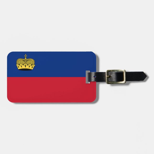 Flag of Liechtenstein Easy ID Personal Luggage Tag (Front Horizontal)