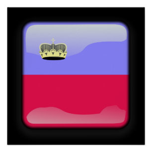 Flag of Liechtenstein Poster