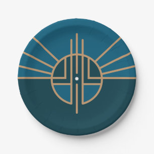 Flag of Lincoln, Nebraska Paper Plate