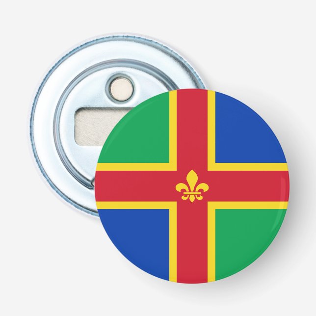 Flag of Lincolnshire Bottle Opener (Front)