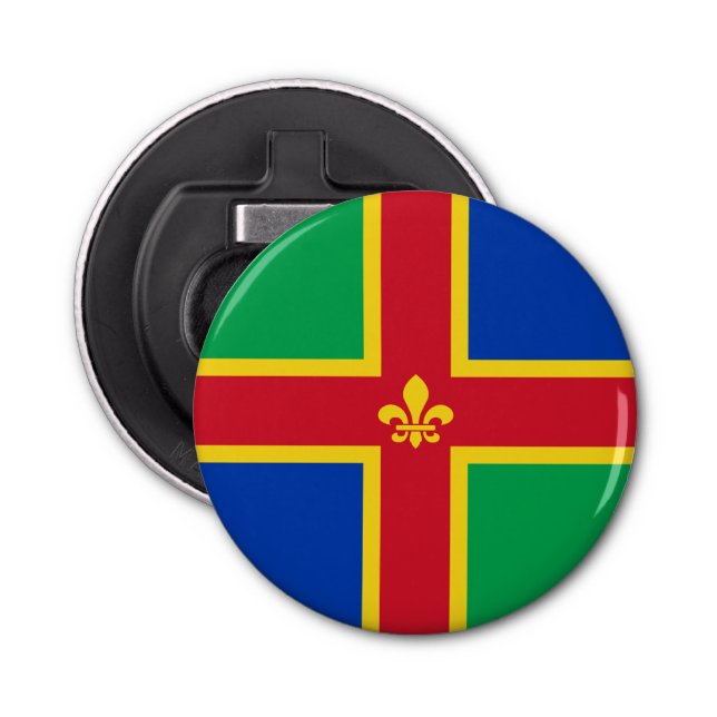 Flag of Lincolnshire Bottle Opener (Front)