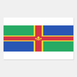 Flag of Lincolnshire Rectangular Sticker