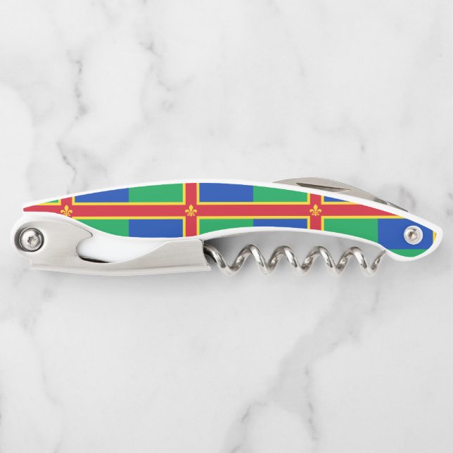 Flag of Lincolnshire Waiter's Corkscrew (Front)