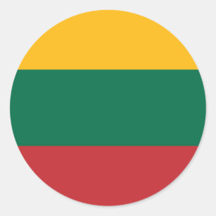 Flag of Lithuania Classic Round Sticker