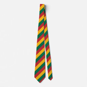 Flag of Lithuania Inspired Coloured Stripes Tie
