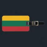 Flag of Lithuania Luggage Tag w/ leather strap<br><div class="desc">Flag of Lithuania Luggage Tag w/ leather strap</div>