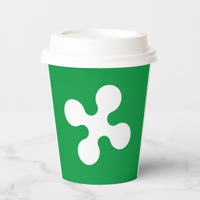 Flag of Lombardia (Italy)  Paper Cups (Front)