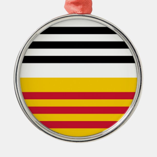 Flag of Loon op Zand Metal Tree Decoration (Front)