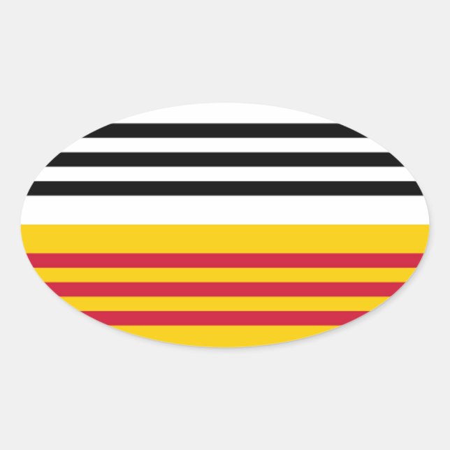 Flag of Loon op Zand Oval Sticker (Front)
