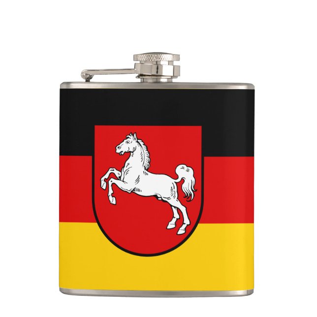 Flag of Lower Saxony Hip Flask (Front)