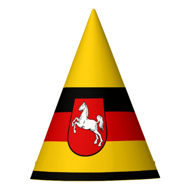 Flag of Lower Saxony Party Hat (Front)