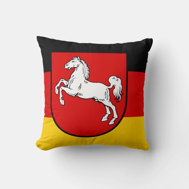 Flag of Lower Saxony Throw Pillow (Front)