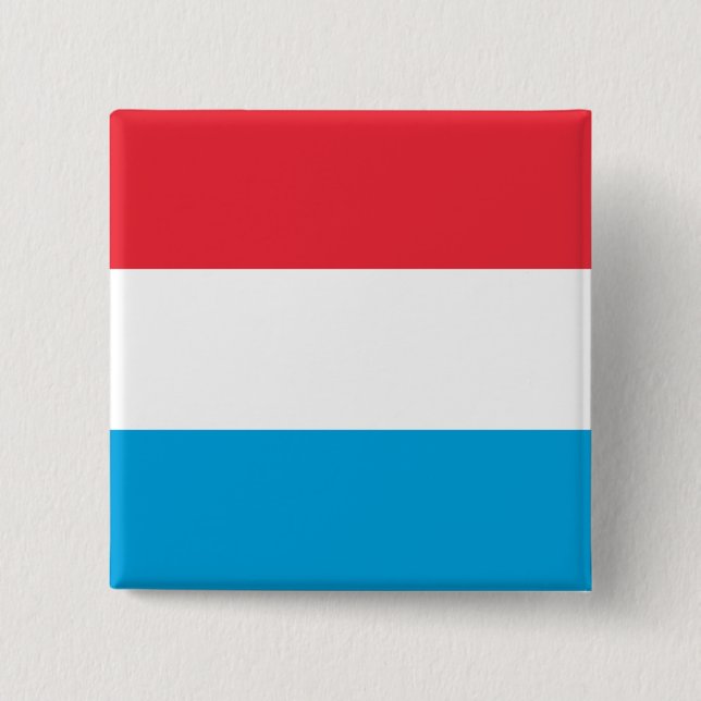 Flag of Luxembourg 15 Cm Square Badge (Front)